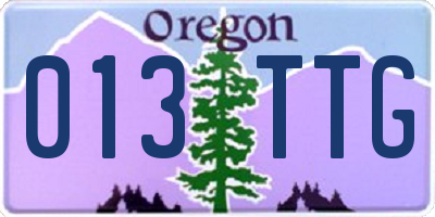 OR license plate 013TTG
