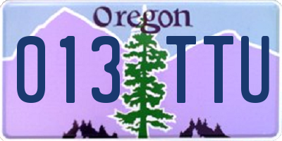 OR license plate 013TTU