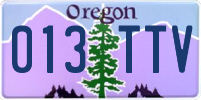 OR license plate 013TTV