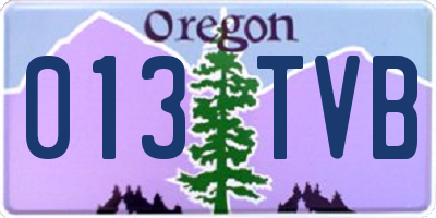 OR license plate 013TVB