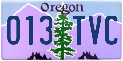 OR license plate 013TVC