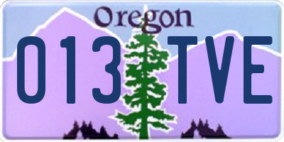 OR license plate 013TVE