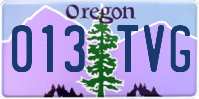 OR license plate 013TVG