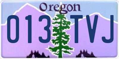 OR license plate 013TVJ