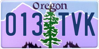 OR license plate 013TVK