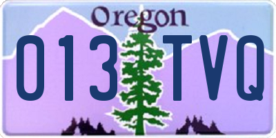 OR license plate 013TVQ