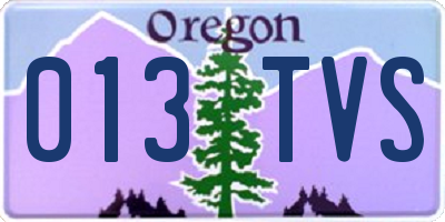 OR license plate 013TVS
