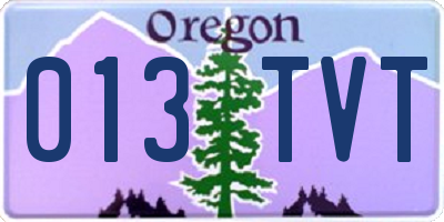 OR license plate 013TVT