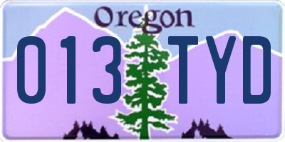 OR license plate 013TYD