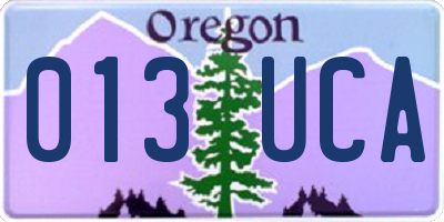 OR license plate 013UCA