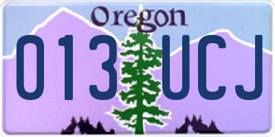 OR license plate 013UCJ
