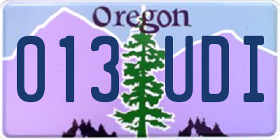 OR license plate 013UDI