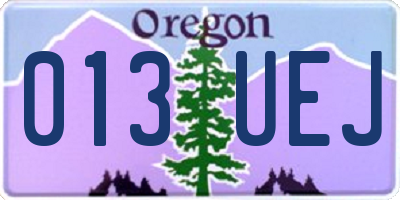 OR license plate 013UEJ
