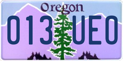 OR license plate 013UEO