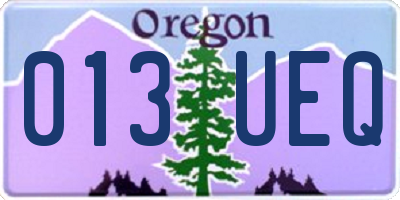 OR license plate 013UEQ