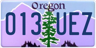 OR license plate 013UEZ