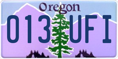 OR license plate 013UFI