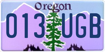 OR license plate 013UGB