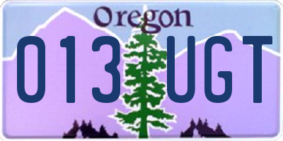 OR license plate 013UGT