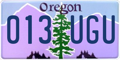 OR license plate 013UGU