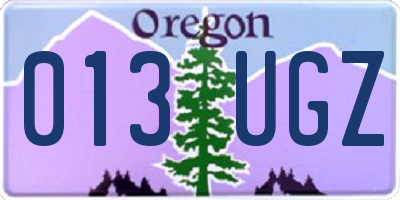 OR license plate 013UGZ