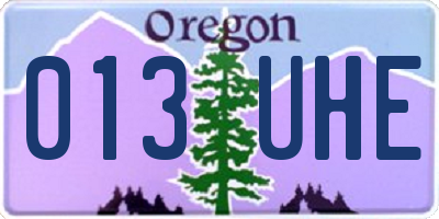 OR license plate 013UHE