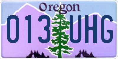 OR license plate 013UHG