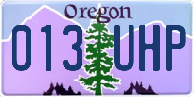 OR license plate 013UHP