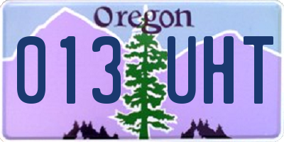 OR license plate 013UHT