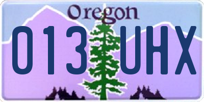 OR license plate 013UHX
