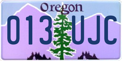 OR license plate 013UJC