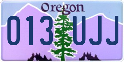 OR license plate 013UJJ