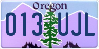 OR license plate 013UJL