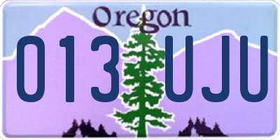 OR license plate 013UJU