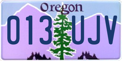 OR license plate 013UJV
