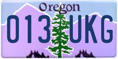 OR license plate 013UKG