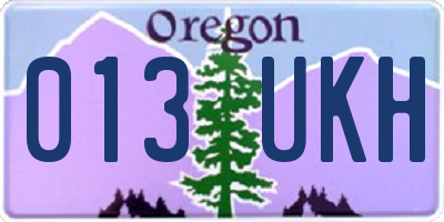 OR license plate 013UKH