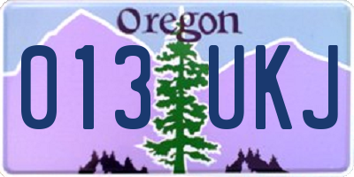 OR license plate 013UKJ