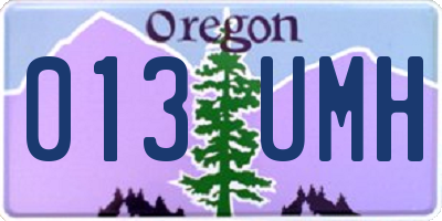 OR license plate 013UMH