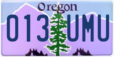 OR license plate 013UMU