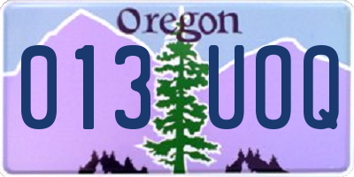 OR license plate 013UOQ