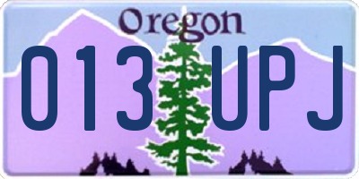 OR license plate 013UPJ
