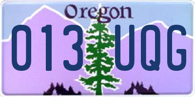 OR license plate 013UQG