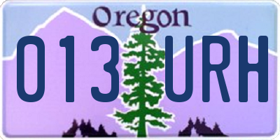 OR license plate 013URH