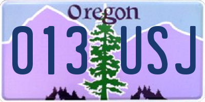 OR license plate 013USJ