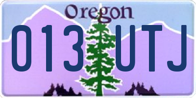 OR license plate 013UTJ