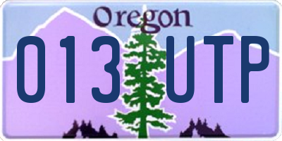 OR license plate 013UTP