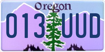 OR license plate 013UUD