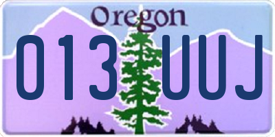 OR license plate 013UUJ