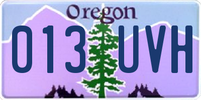 OR license plate 013UVH
